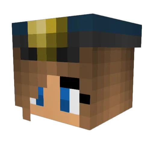 Shqipez Minecraft avatar head, 3D render
