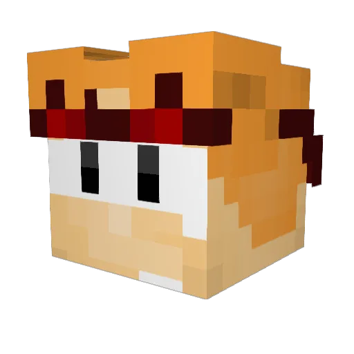 Shr00MI31 Minecraft avatar head, 3D render