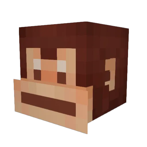 Shr1mp_Man Minecraft avatar head, 3D render
