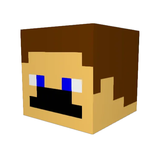 Shrader08 Minecraft avatar head, 3D render