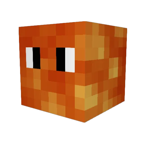 Shramet Minecraft avatar head, 3D render