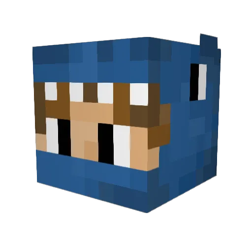 Shrap21 Minecraft avatar head, 3D render