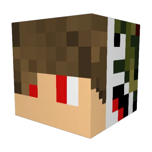 Shrazz99 Minecraft avatar head, 3D render