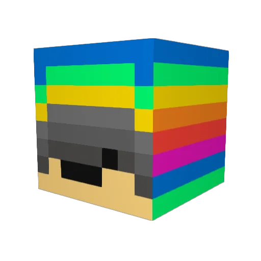 Shredder192 Minecraft avatar head, 3D render