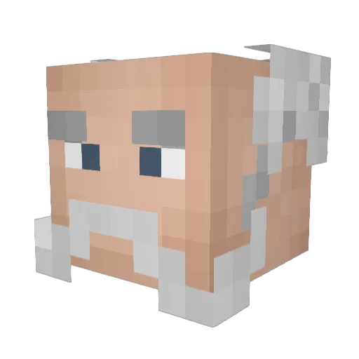 Shredder235 Minecraft avatar head, 3D render