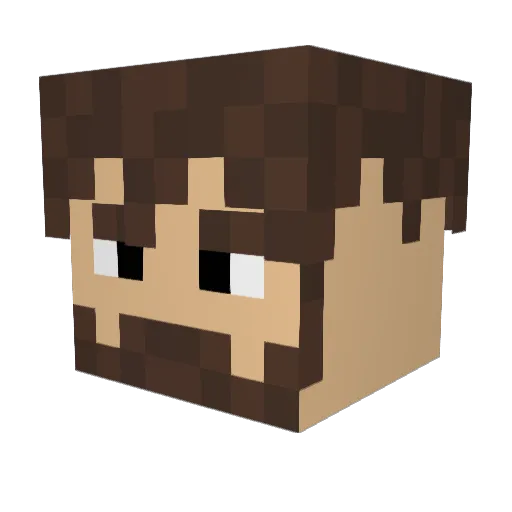 Shrednar Minecraft avatar head, 3D render