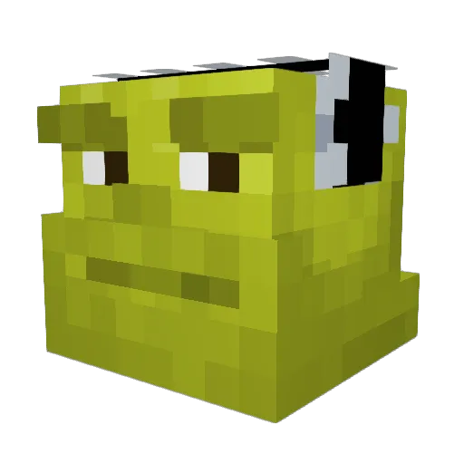 ShrekPoopStan69 Minecraft avatar head, 3D render