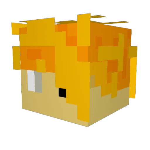 ShrekWatcher Minecraft avatar head, 3D render