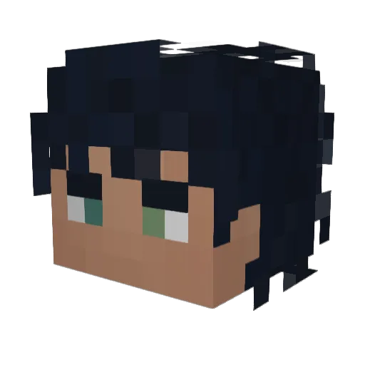 Shrekens Minecraft avatar head, 3D render