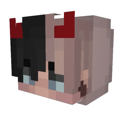Shrekmine Minecraft avatar head, 3D render