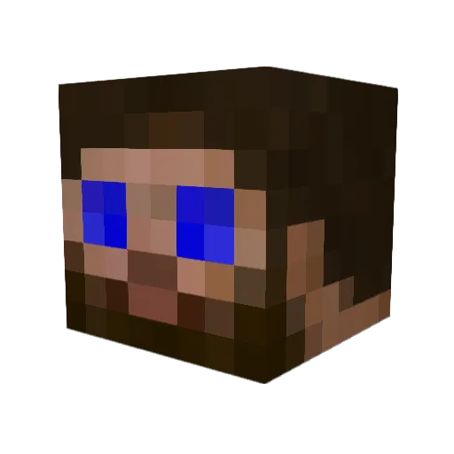 Shrewd Minecraft avatar head, 3D render