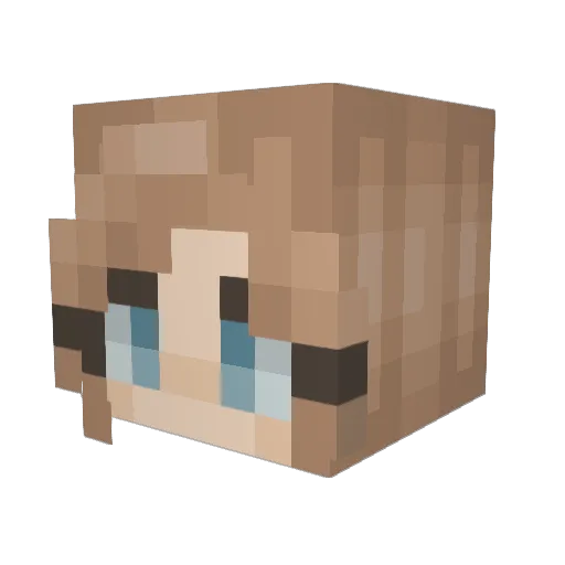 Shreyanshhhh Minecraft avatar head, 3D render
