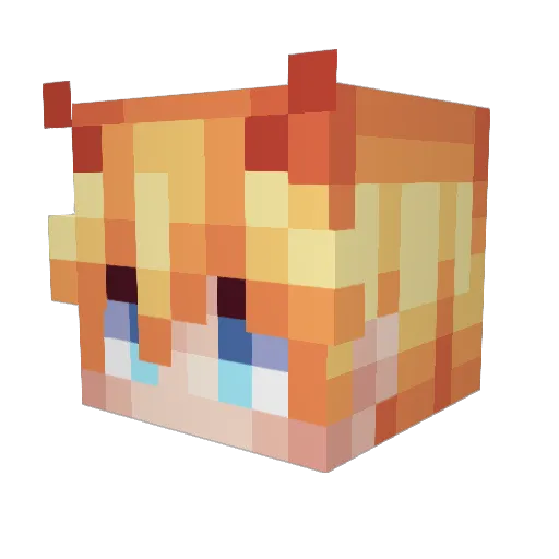ShriedFrimp Minecraft avatar head, 3D render