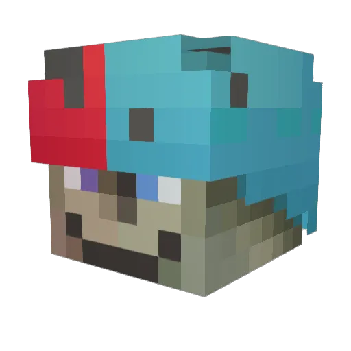 Shrigmund Minecraft avatar head, 3D render