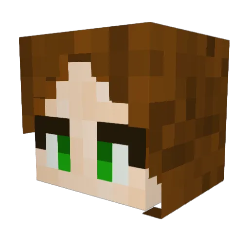Shriii Minecraft avatar head, 3D render