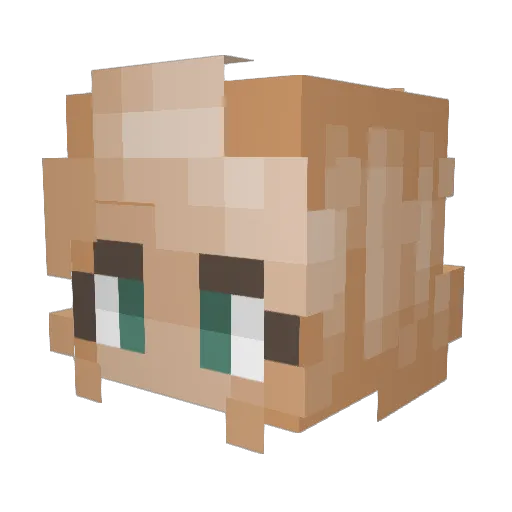 Shrike_Broadcast Minecraft avatar head, 3D render