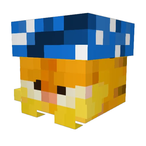 Shrikol Minecraft avatar head, 3D render