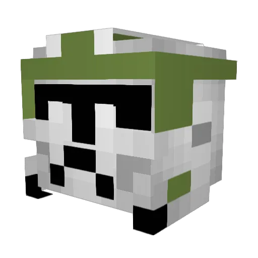 Shrillz Minecraft avatar head, 3D render