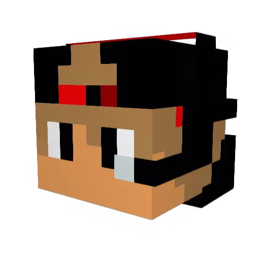 Shrimp12138 Minecraft avatar head, 3D render