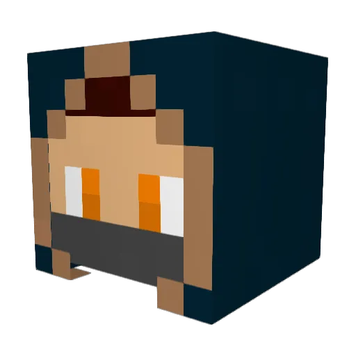 Shrimp69_Hu Minecraft avatar head, 3D render