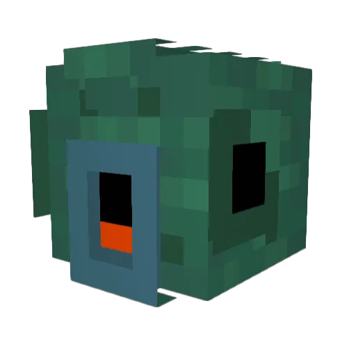 ShrimpAgain Minecraft avatar head, 3D render