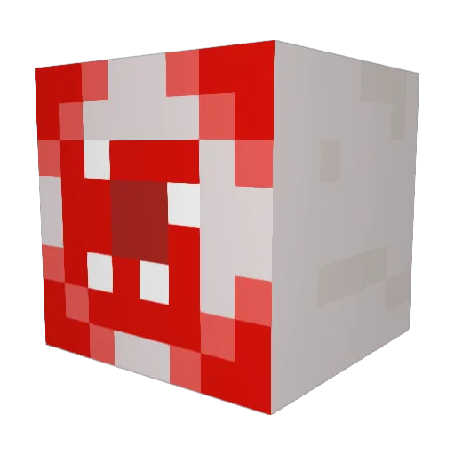 ShrimpKi Minecraft avatar head, 3D render