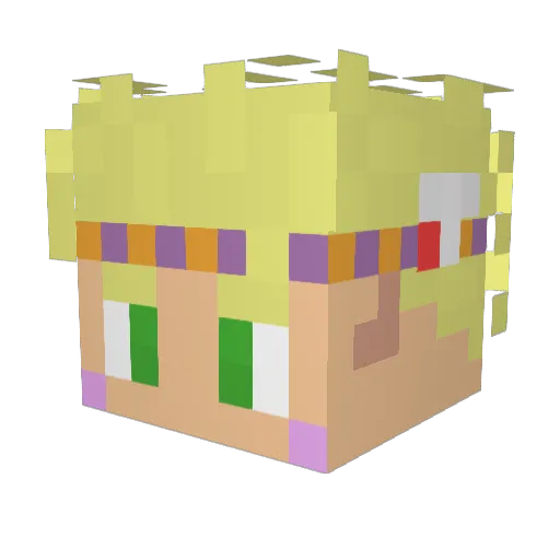 Shrimp_Rice Minecraft avatar head, 3D render