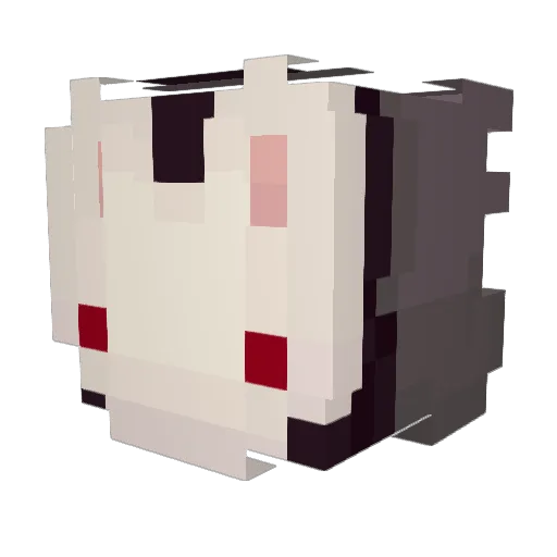 Shrimpcultist Minecraft avatar head, 3D render