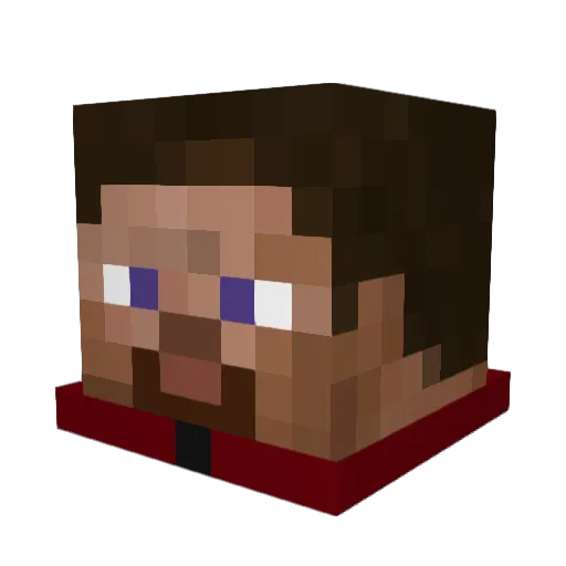 Shrimpex_ Minecraft avatar head, 3D render