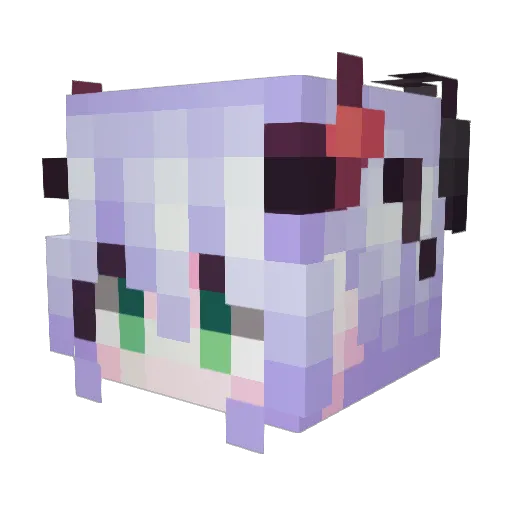 ShrinLEI Minecraft avatar head, 3D render
