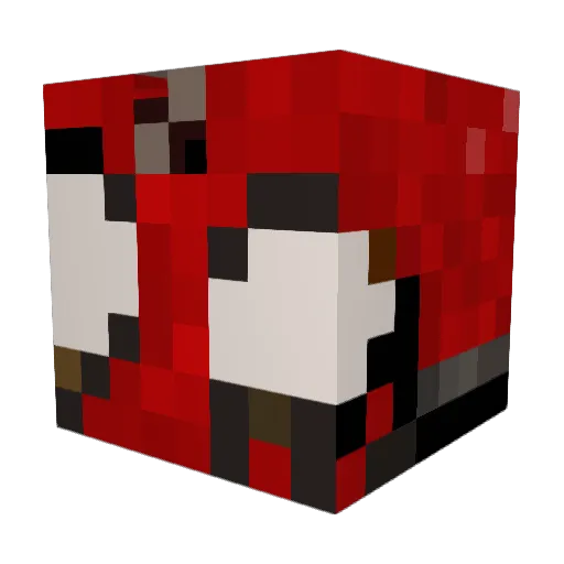 Shrlii Minecraft avatar head, 3D render