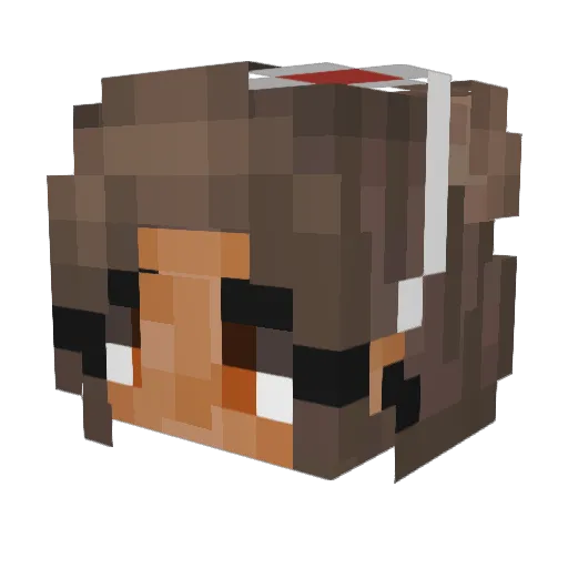Shrlitt Minecraft avatar head, 3D render