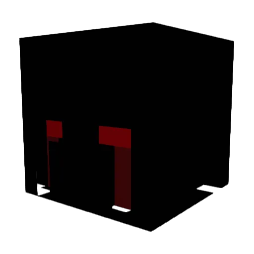 Shrmp Minecraft avatar head, 3D render