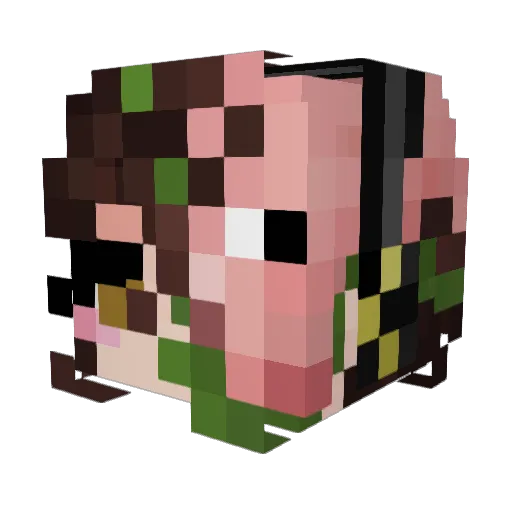ShroOm_z Minecraft avatar head, 3D render