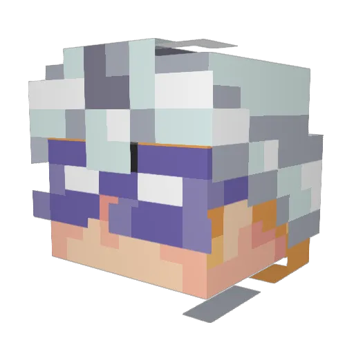 Shrojan Minecraft avatar head, 3D render