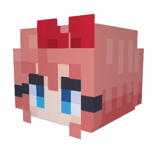 Shroo_ Minecraft avatar head, 3D render