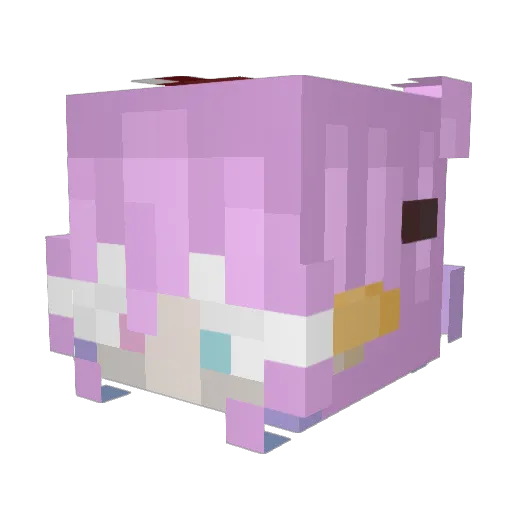 Shroom98 Minecraft avatar head, 3D render