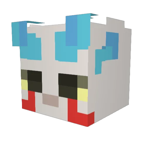 ShroomGoone Minecraft avatar head, 3D render