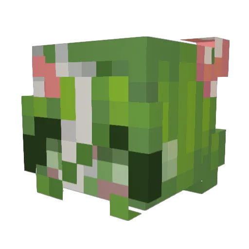 ShroomMC Minecraft avatar head, 3D render