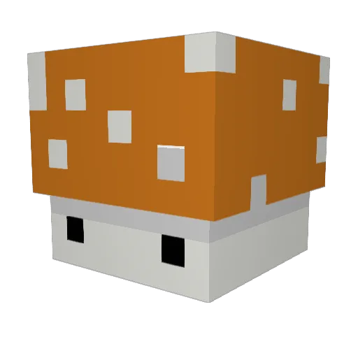 Shroomblade Minecraft avatar head, 3D render