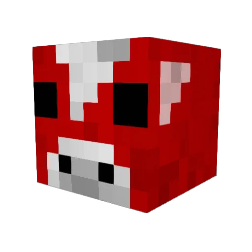 Shroomboom1000 Minecraft avatar head, 3D render