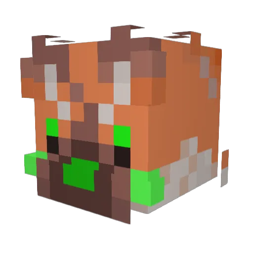 Shroomie_I Minecraft avatar head, 3D render