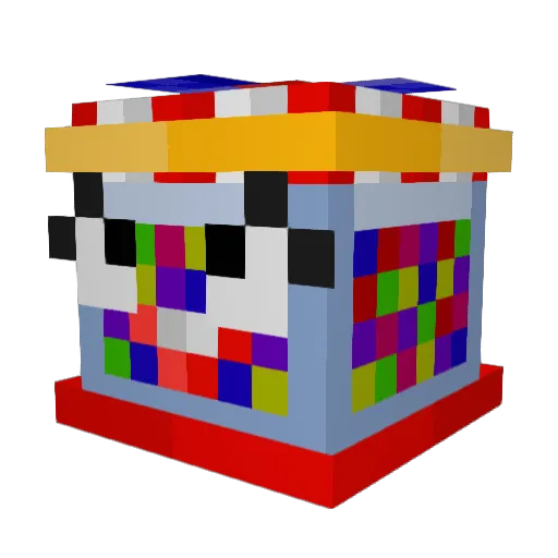 ShroommieRobot Minecraft avatar head, 3D render