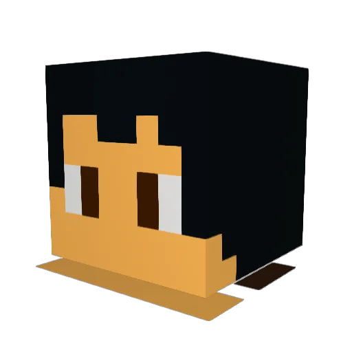 Shroompat Minecraft avatar head, 3D render