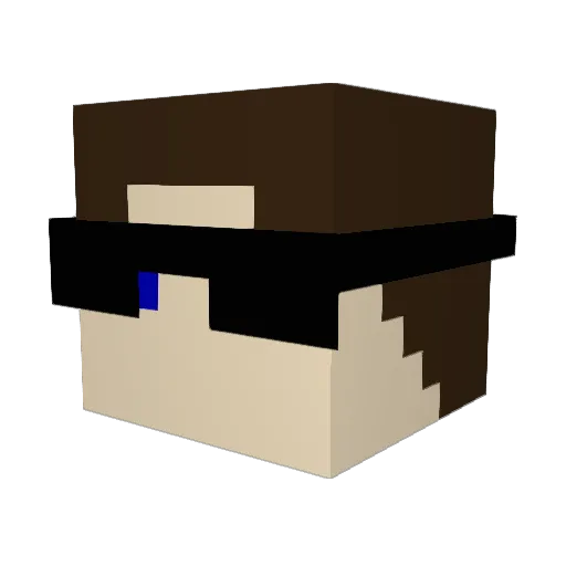 Shroomster2003 Minecraft avatar head, 3D render