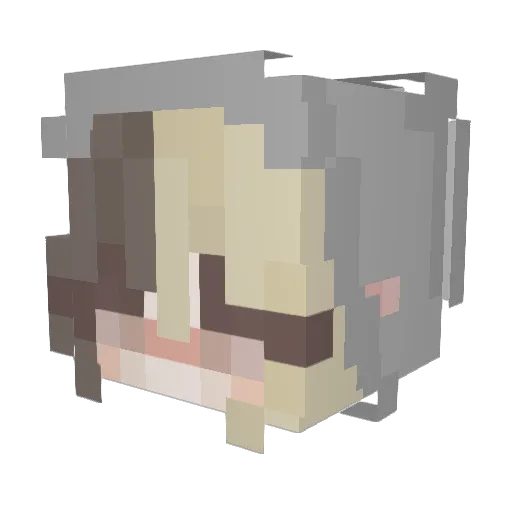 Shroomxz Minecraft avatar head, 3D render