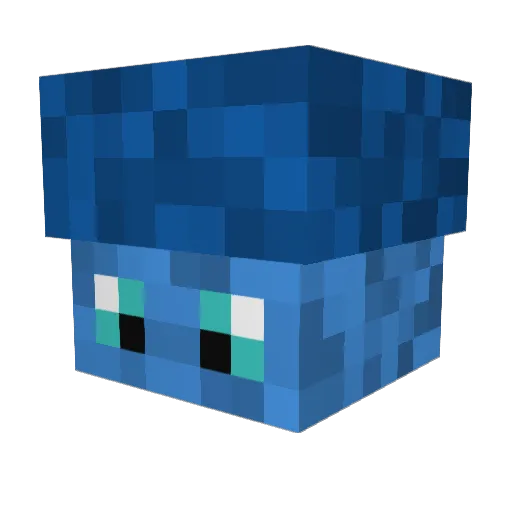 Shroomy37 Minecraft avatar head, 3D render
