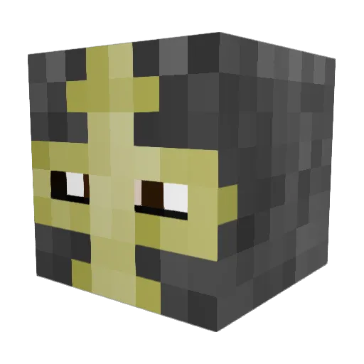 Shroomys2 Minecraft avatar head, 3D render