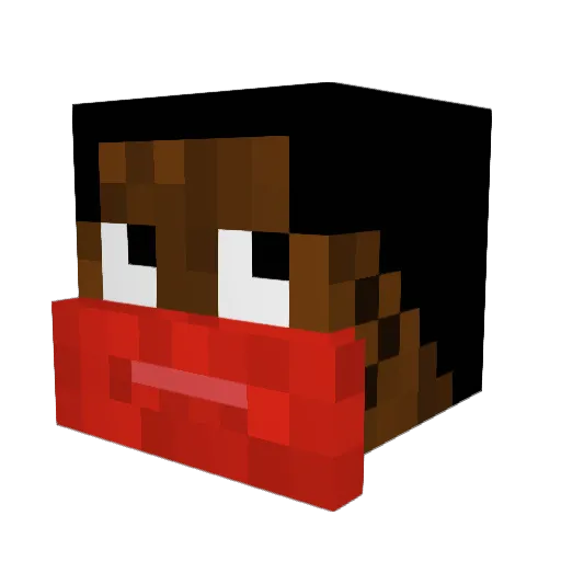 Shrooomz Minecraft avatar head, 3D render