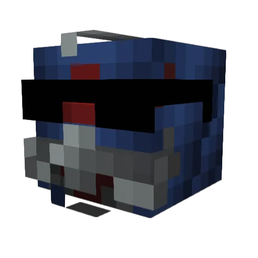 Shrorwed Minecraft avatar head, 3D render